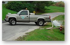 Hydrant Flushing helps to improve water quality in Winterport's water system.